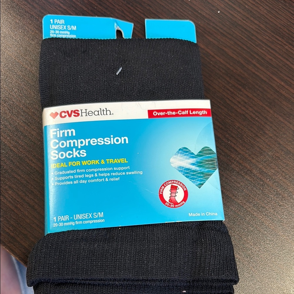 CVS Health Black Firm Compression Socks